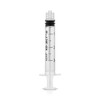 Strzykawka jednorazowego użytku 3-częściowa, luer-lock (10 sztuk, 3ml)