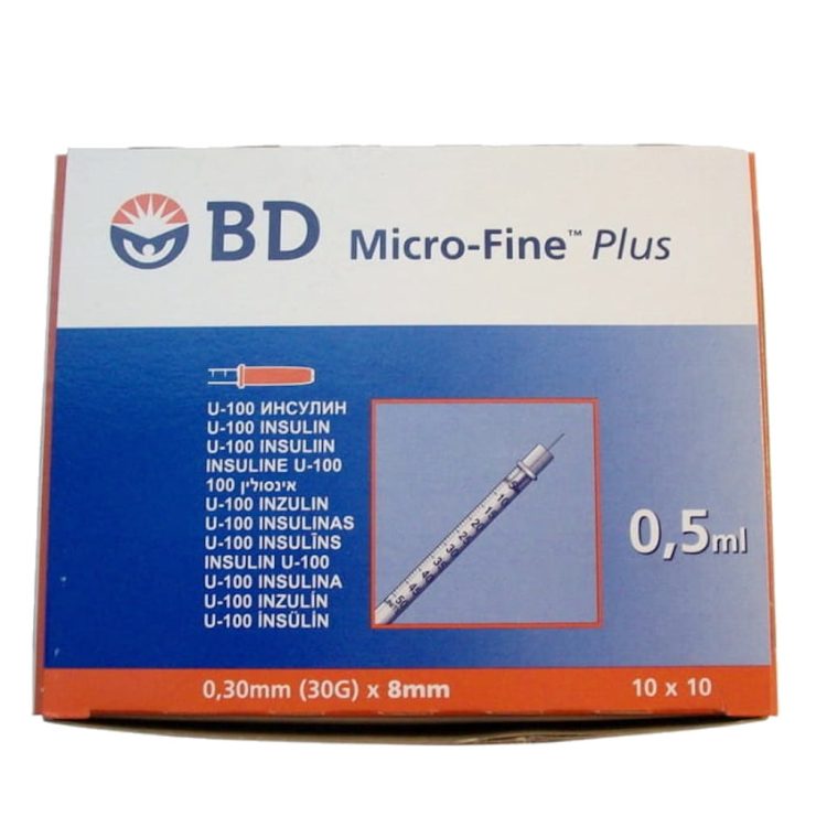 BD Micro-Fine Plus – strzykawka insulinowa z igłą (10 sztuk, 0,5ml) • Polecamy