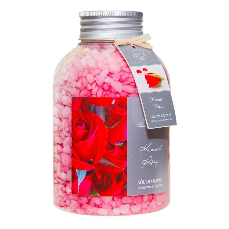 Natural Aromas Zapachowa Sól Do Kąpieli Kwiat Róży 670 g • SPA