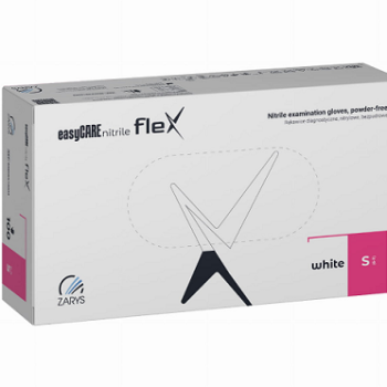 easyCARE Nitrile Flex White "S" Rękawiczki nitrylowe jednorazowe białe 100 szt.